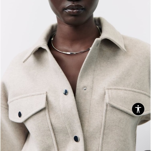 Zara Soft-Touch Overshirt Oversized Shacket - Picture 3 of 9